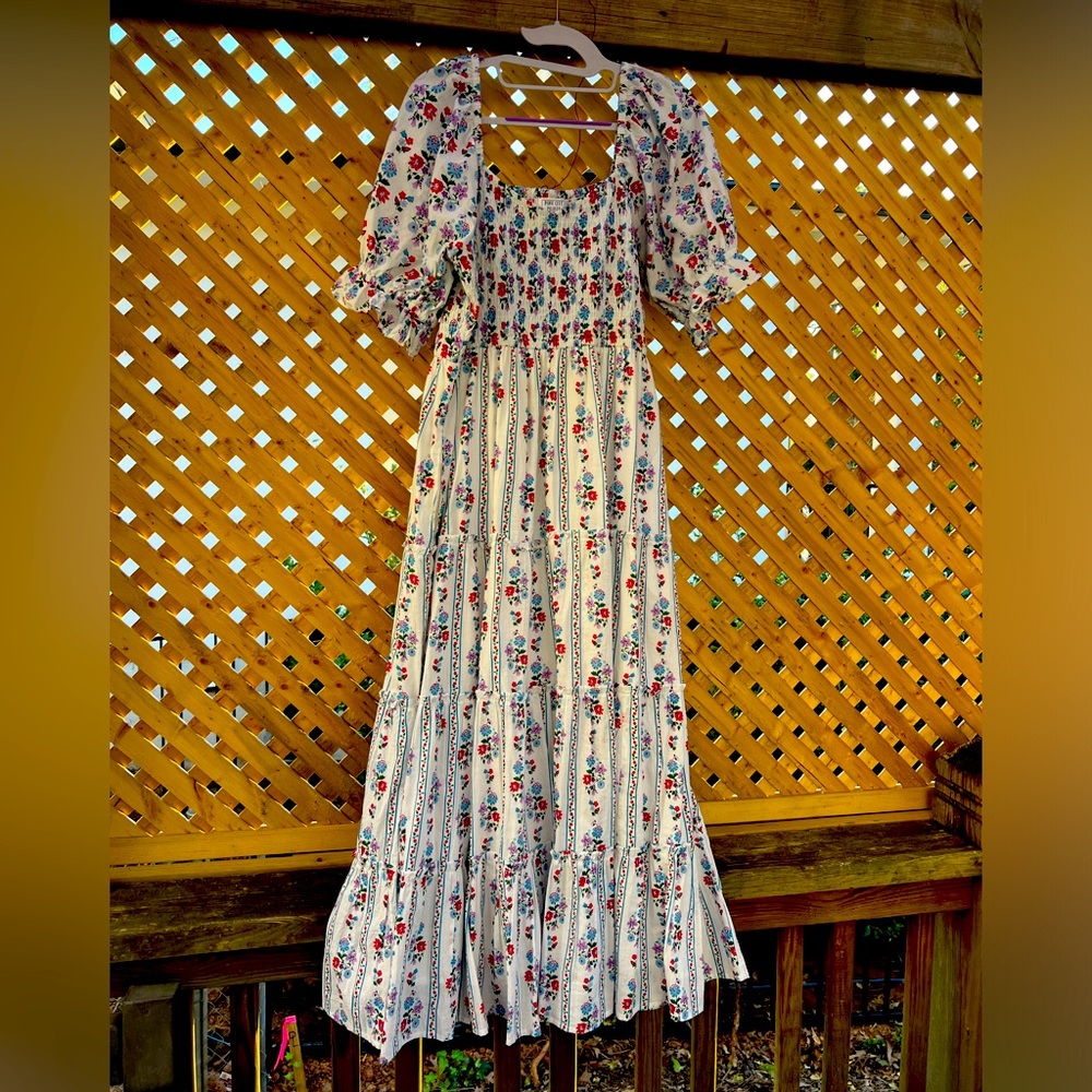 Smocked Floral Maxi Dress